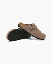 Claire Sanderson | Suede Buckle Mule Clogs For Women
