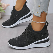 Arabella Foxcroft | Rhinestone Platform Sneakers For Women