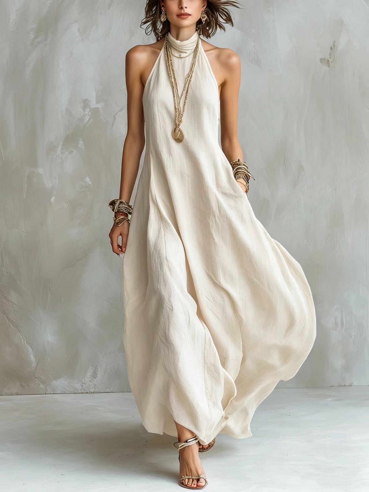 Josephine Hartley | Halter Neck Maxi Dress For Women
