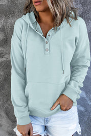 Bronte Halliwell | Casual Button-Neck Hoodie For Women
