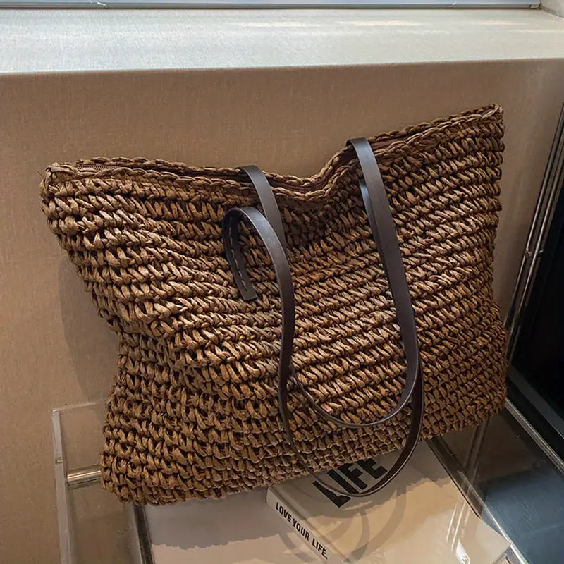 Adelaide Wrenworth | Woven Straw Tote Bag For Women