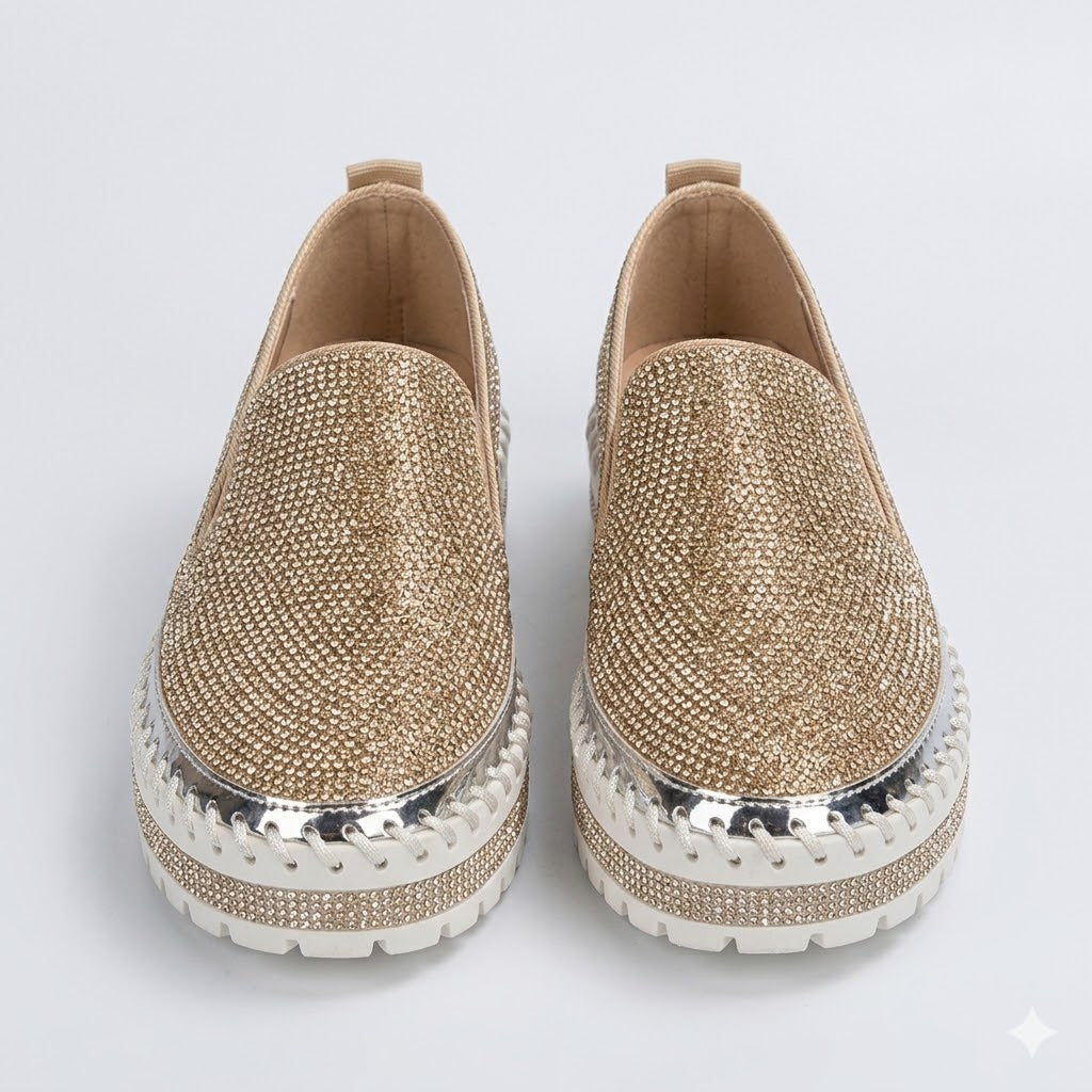 Rosalind Fairweather | Crystal Embellished Slip-On Sneaker For Women