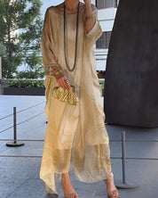 Vivienne Lachford | Marble Print Chiffon Maxi Dress For Women