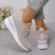 Arabella Foxcroft | Rhinestone Platform Sneakers For Women