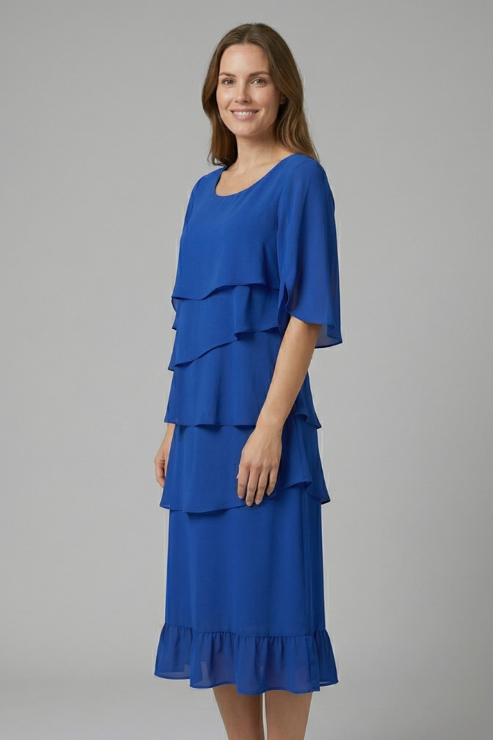 Vivienne Hartley | Tiered Ruffle Midi Dress For Women