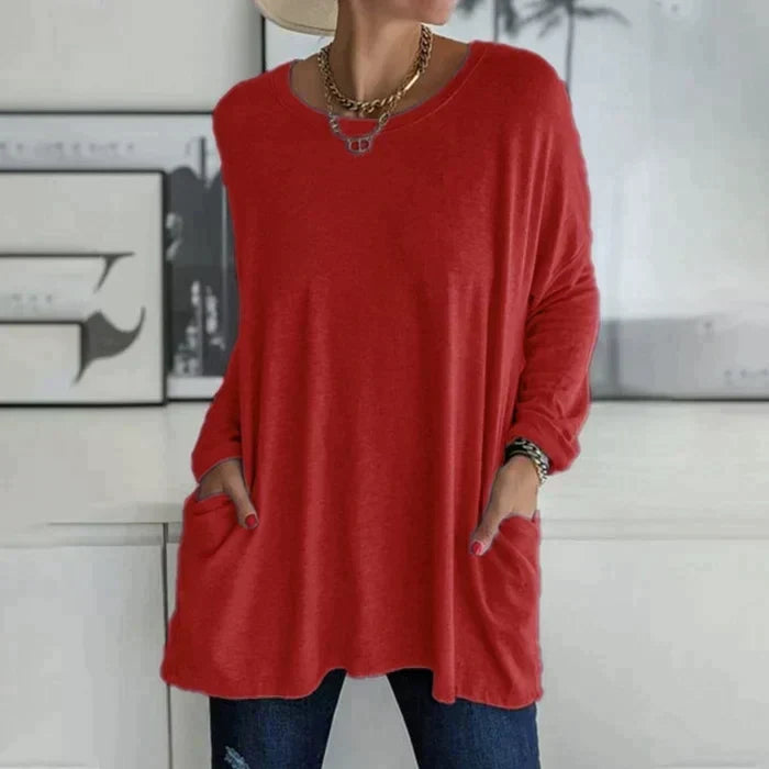 Harriet Voss | Oversized Long Sleeve Tunic Top For Women