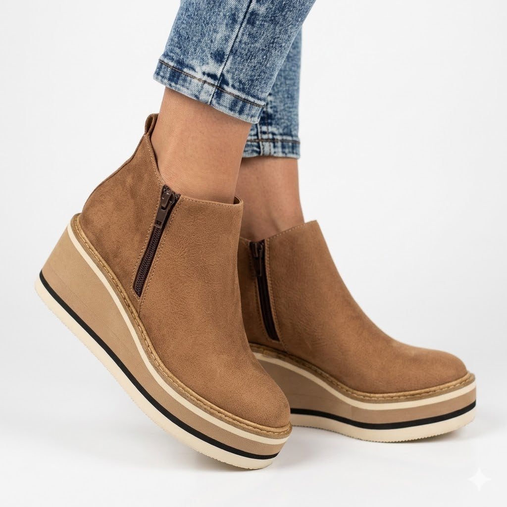 Harriet Collingsworth | Platform Wedge Ankle Boots For Women