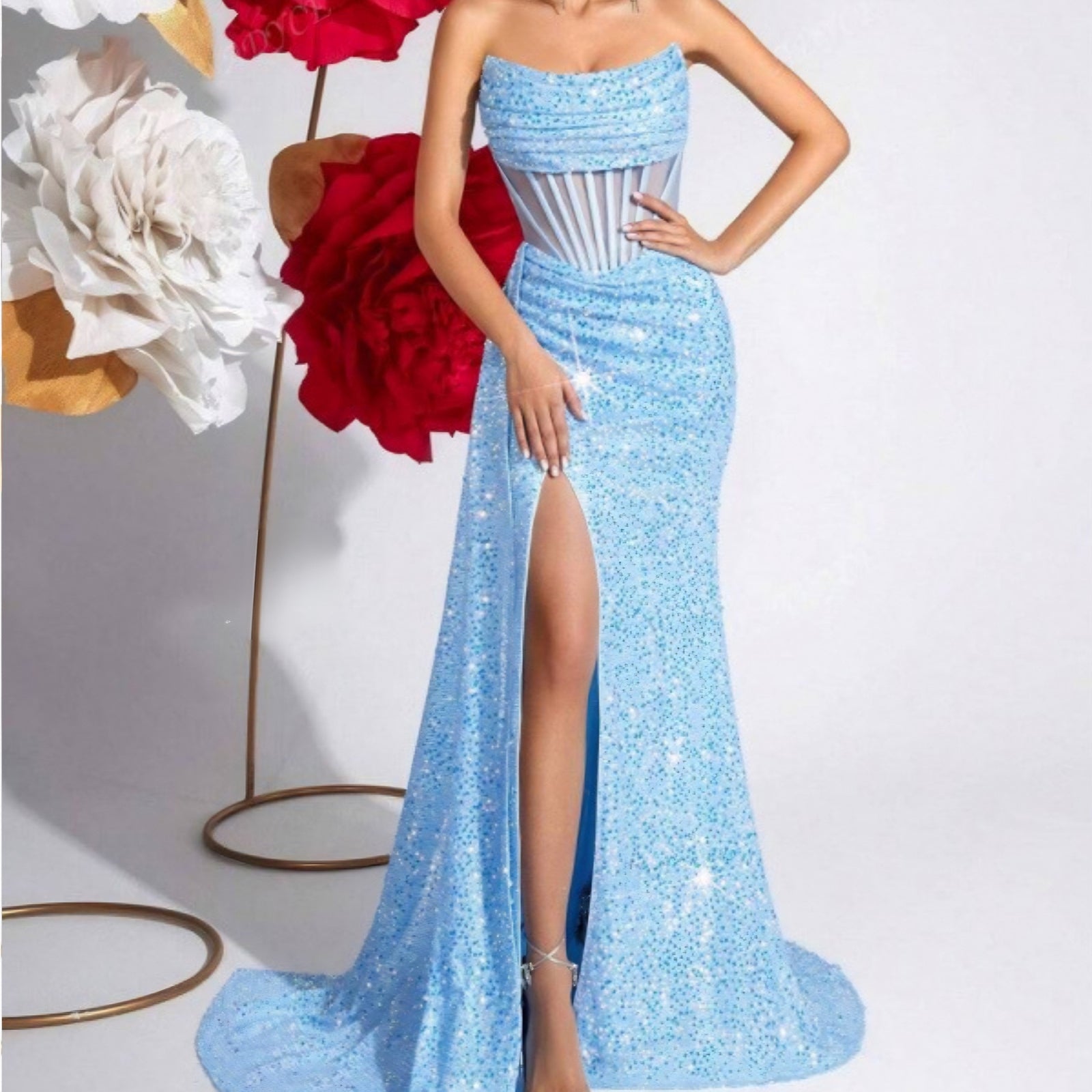 Cordelia Beaufort | Sequin Formal Maxi Dress For Women
