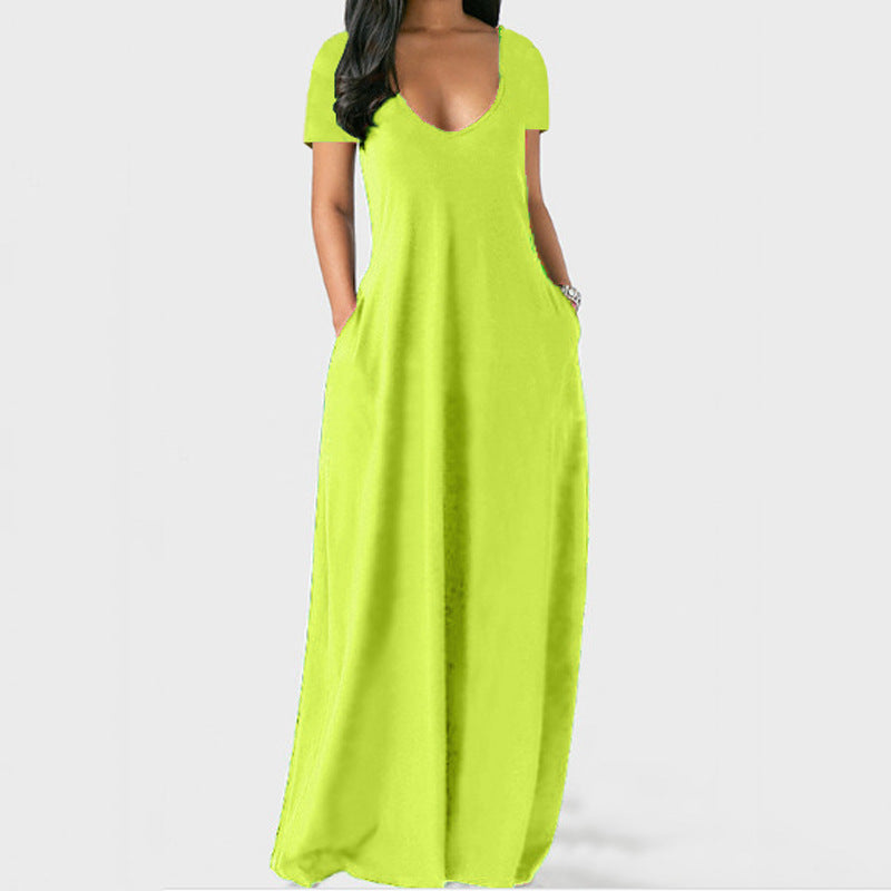 Penelope Ashgrove | Deep V-Neck Maxi Dress For Women