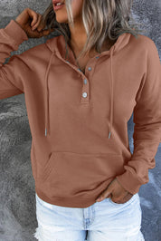 Bronte Halliwell | Casual Button-Neck Hoodie For Women