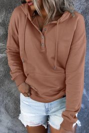 Bronte Halliwell | Casual Button-Neck Hoodie For Women