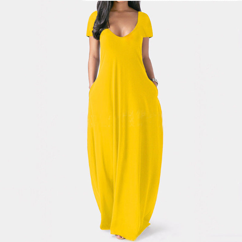 Penelope Ashgrove | Deep V-Neck Maxi Dress For Women