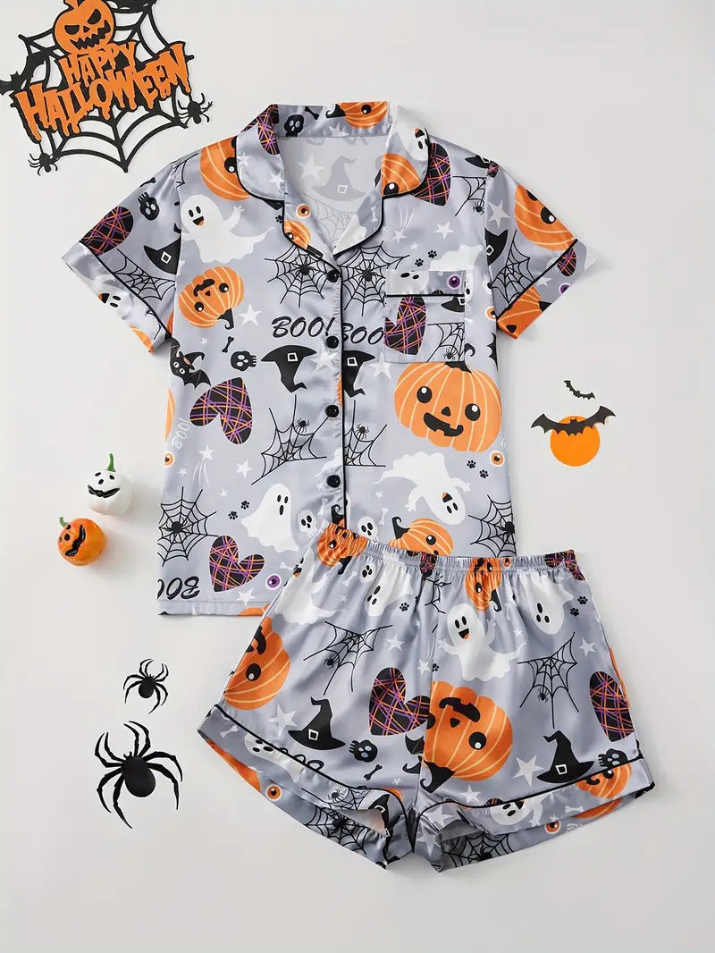 Haunted Pumpkin | Halloween Pyjama Set For Women