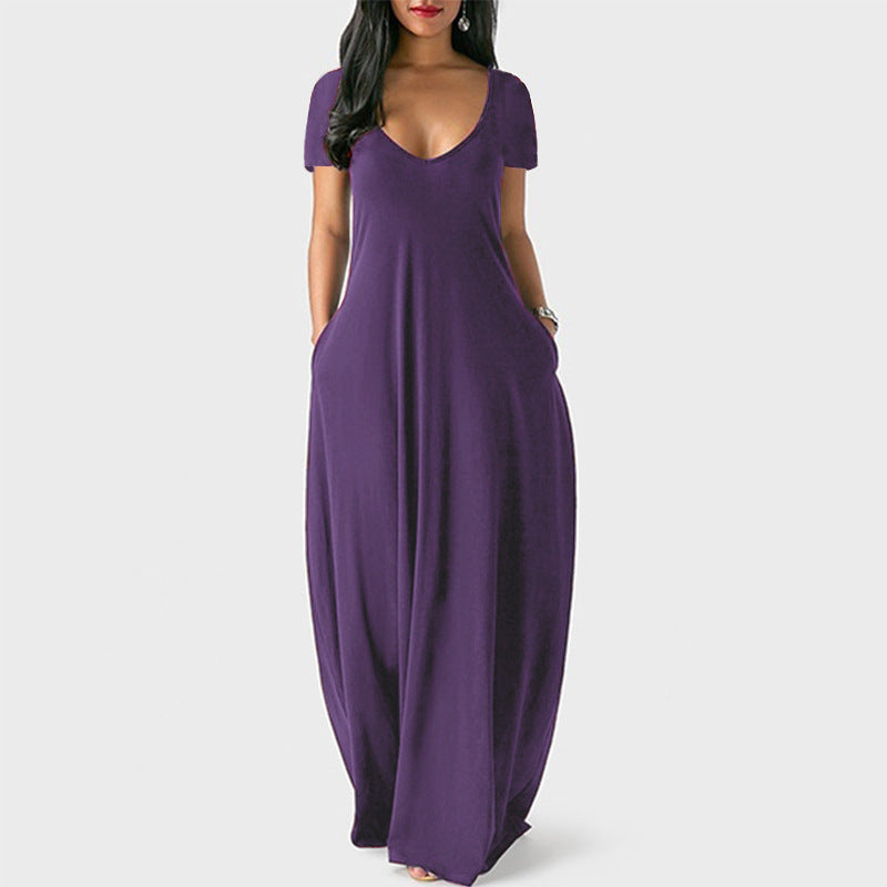 Penelope Ashgrove | Deep V-Neck Maxi Dress For Women