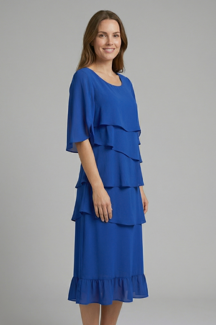 Vivienne Hartley | Tiered Ruffle Midi Dress For Women