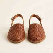 Harriet Dunmore | Woven Leather Slingback Flat Sandals For Women