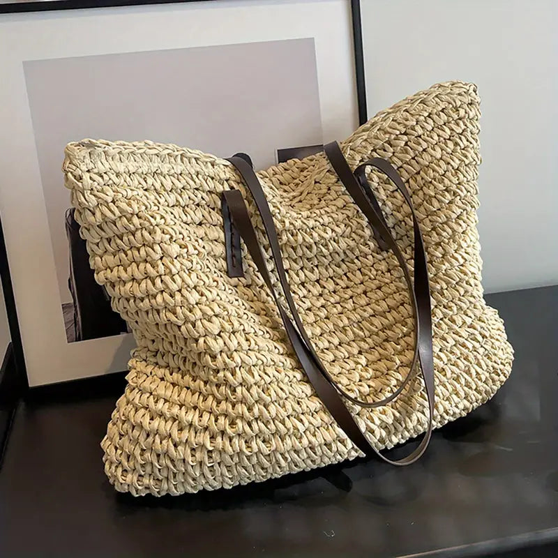 Adelaide Wrenworth | Woven Straw Tote Bag For Women