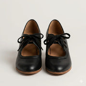 Margot Eveline | Vintage Lace-Up Low Heel Pumps For Women