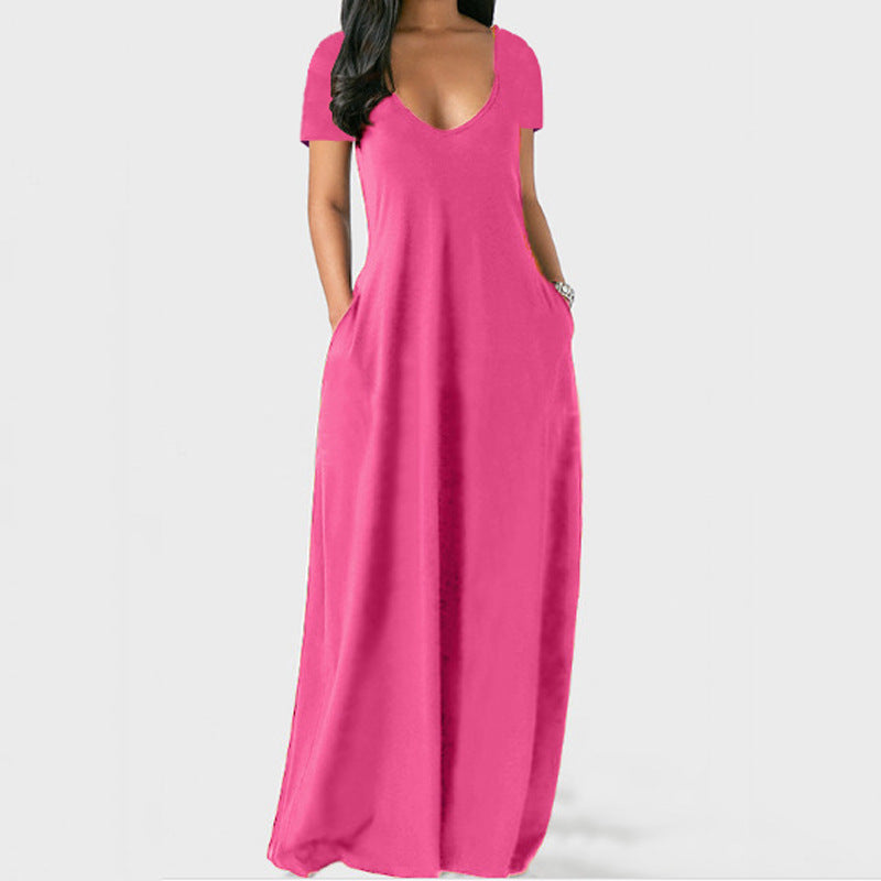 Penelope Ashgrove | Deep V-Neck Maxi Dress For Women