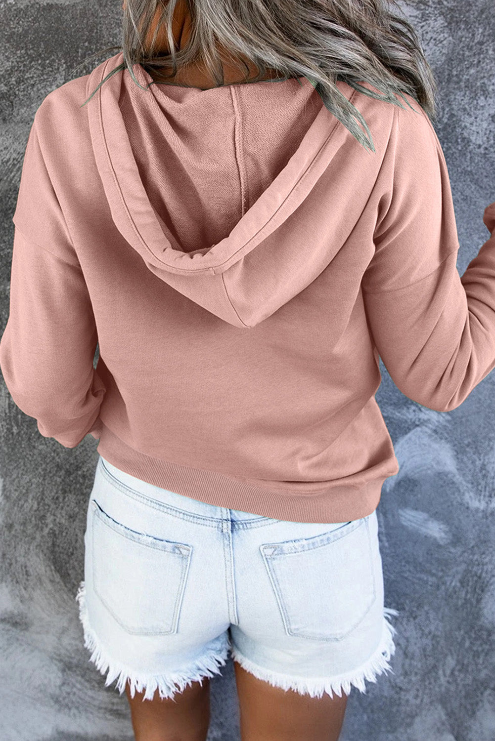 Bronte Halliwell | Casual Button-Neck Hoodie For Women