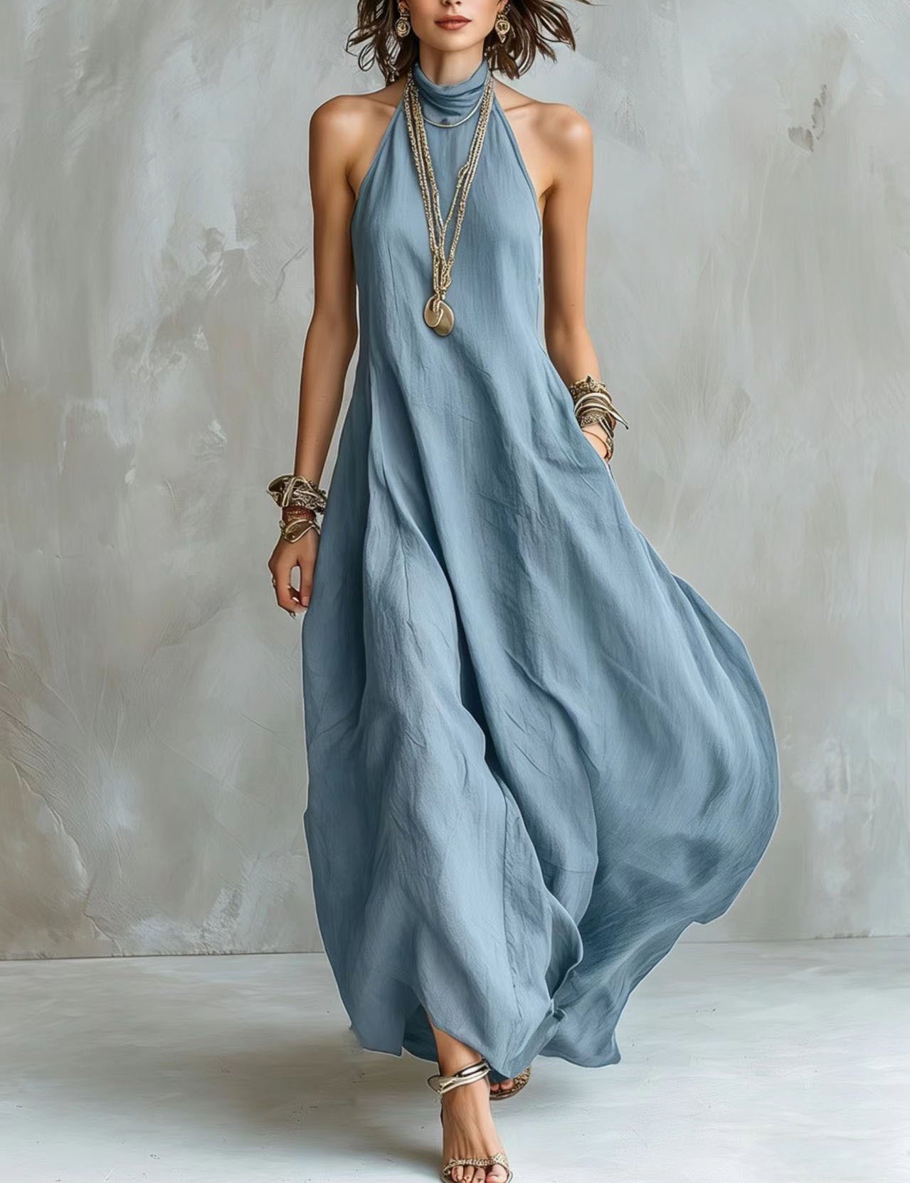 Josephine Hartley | Halter Neck Maxi Dress For Women