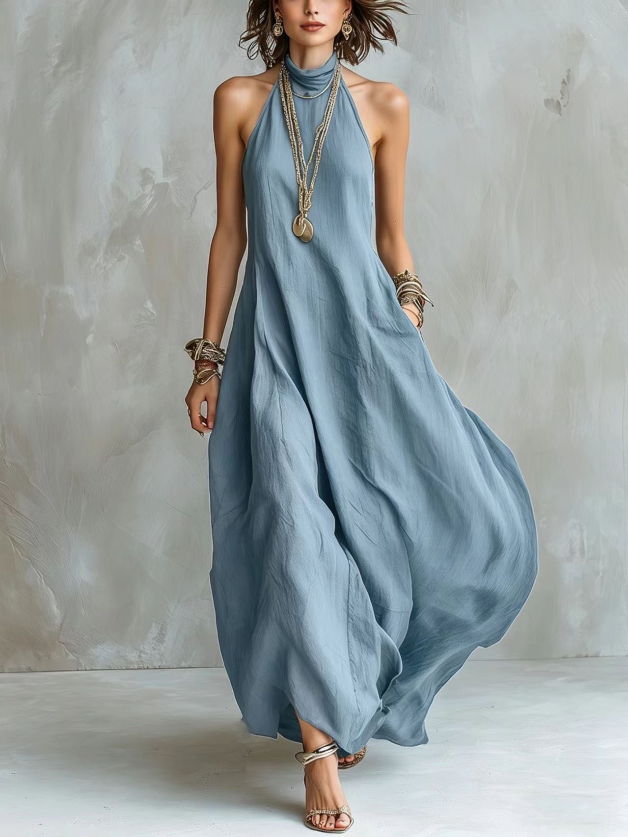 Josephine Hartley | Halter Neck Maxi Dress For Women