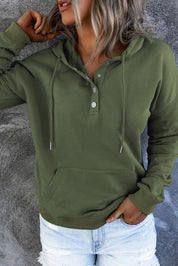 Bronte Halliwell | Casual Button-Neck Hoodie For Women
