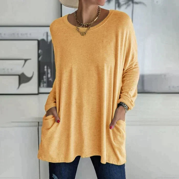 Harriet Voss | Oversized Long Sleeve Tunic Top For Women