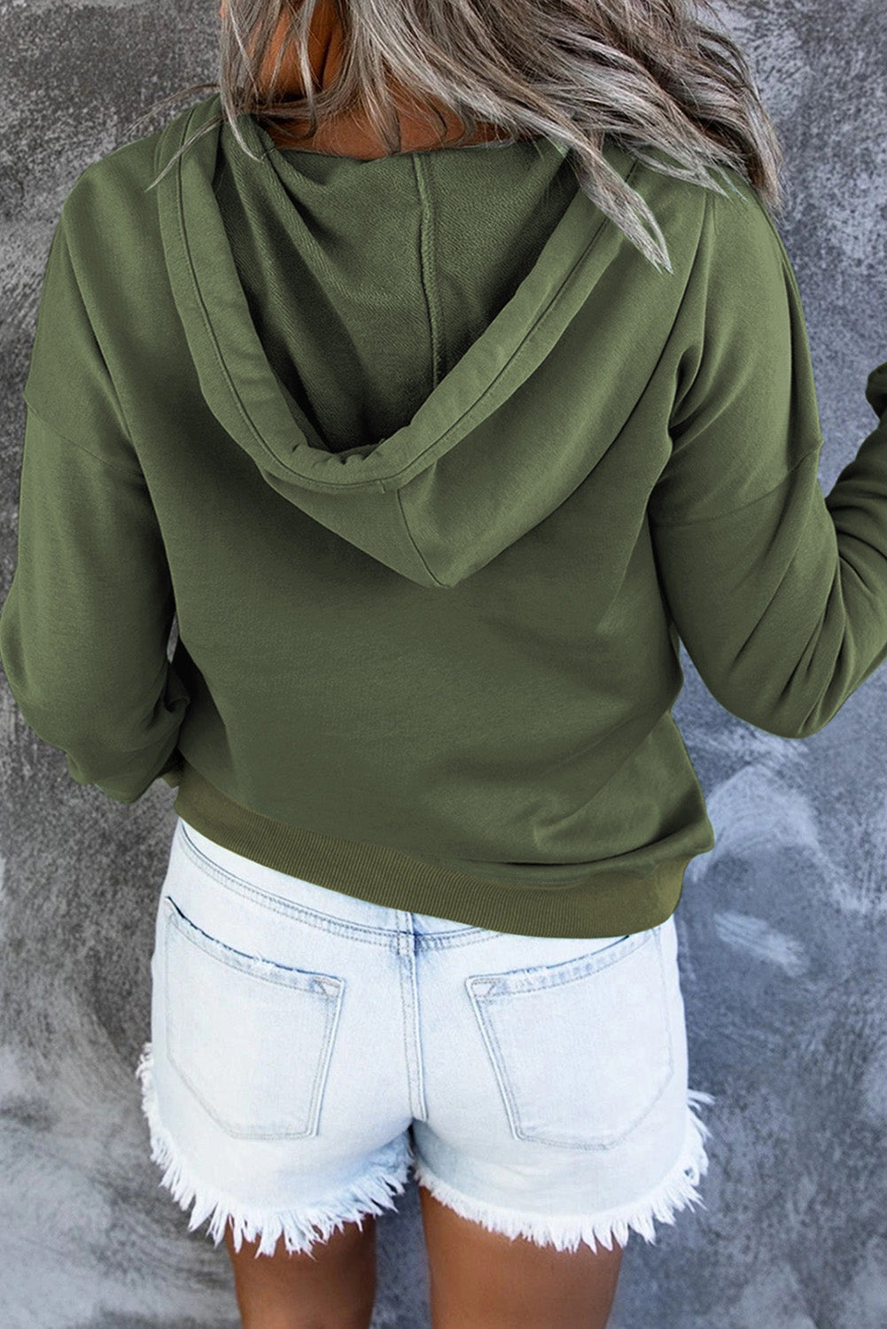 Bronte Halliwell | Casual Button-Neck Hoodie For Women