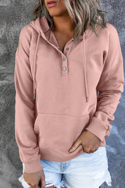 Bronte Halliwell | Casual Button-Neck Hoodie For Women
