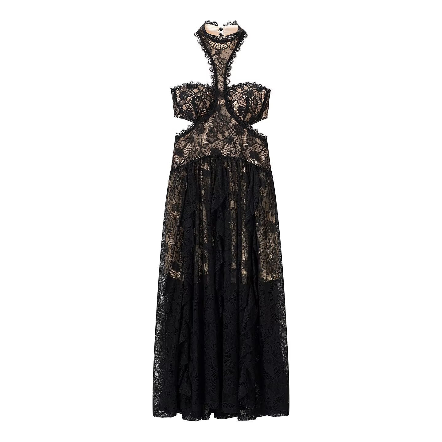 Vivienne Cartwright | Lace Halter Maxi Dress For Women
