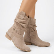 Rosanna Delvigne | Slouchy Suede Ankle Boots For Women