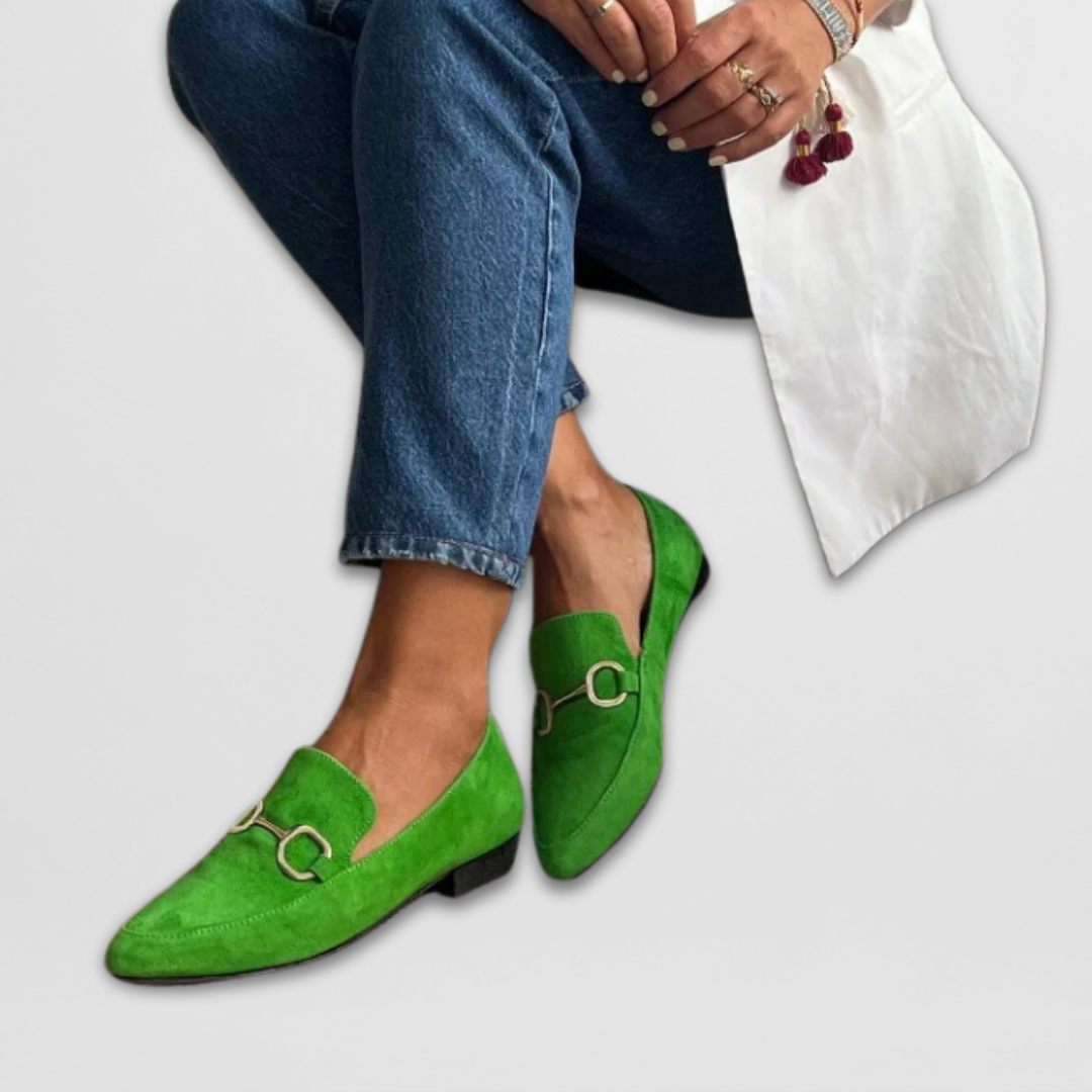 Rosabelle Kincaid | Suede Horsebit Loafer Flats For Women