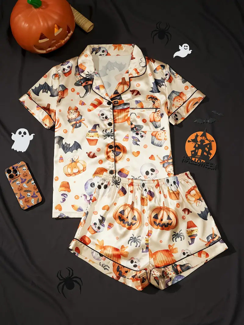 Haunted Pumpkin | Halloween Pyjama Set For Women