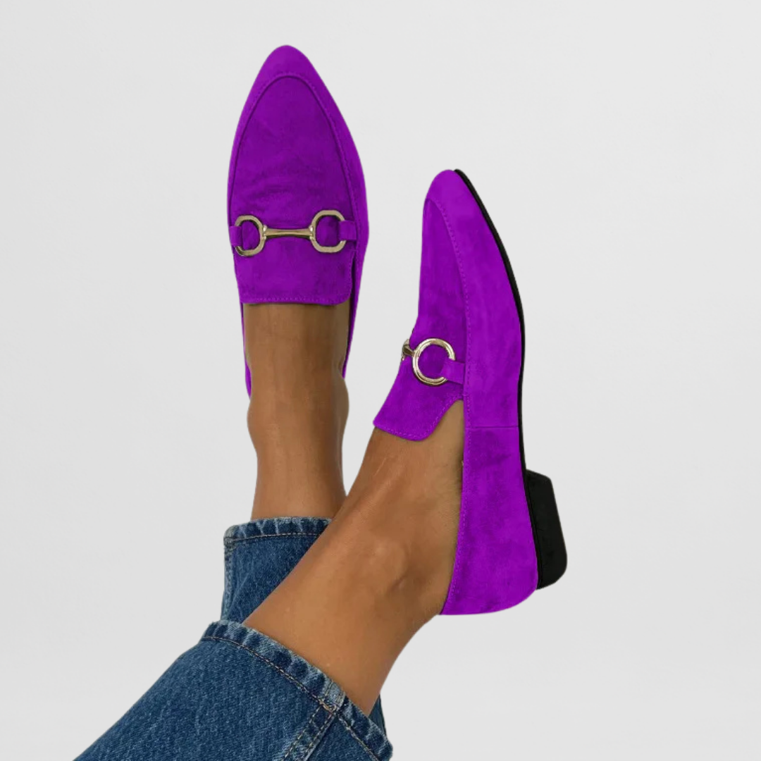 Rosabelle Kincaid | Suede Horsebit Loafer Flats For Women