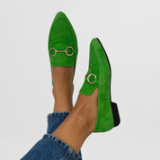 Rosabelle Kincaid | Suede Horsebit Loafer Flats For Women