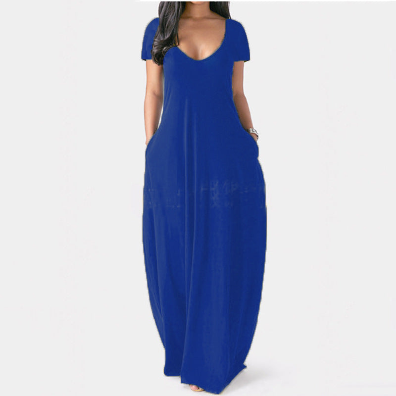Penelope Ashgrove | Deep V-Neck Maxi Dress For Women