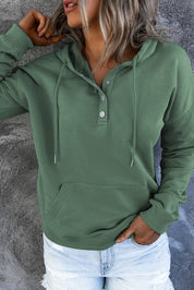 Bronte Halliwell | Casual Button-Neck Hoodie For Women