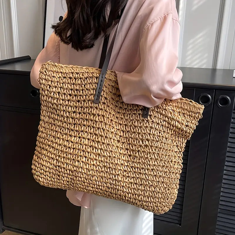 Adelaide Wrenworth | Woven Straw Tote Bag For Women