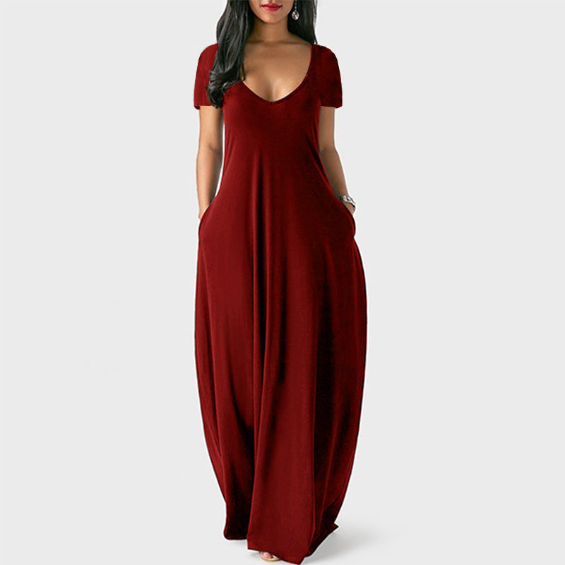Penelope Ashgrove | Deep V-Neck Maxi Dress For Women