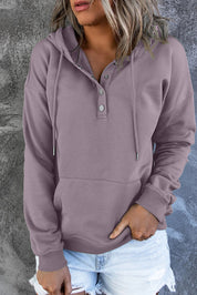 Bronte Halliwell | Casual Button-Neck Hoodie For Women