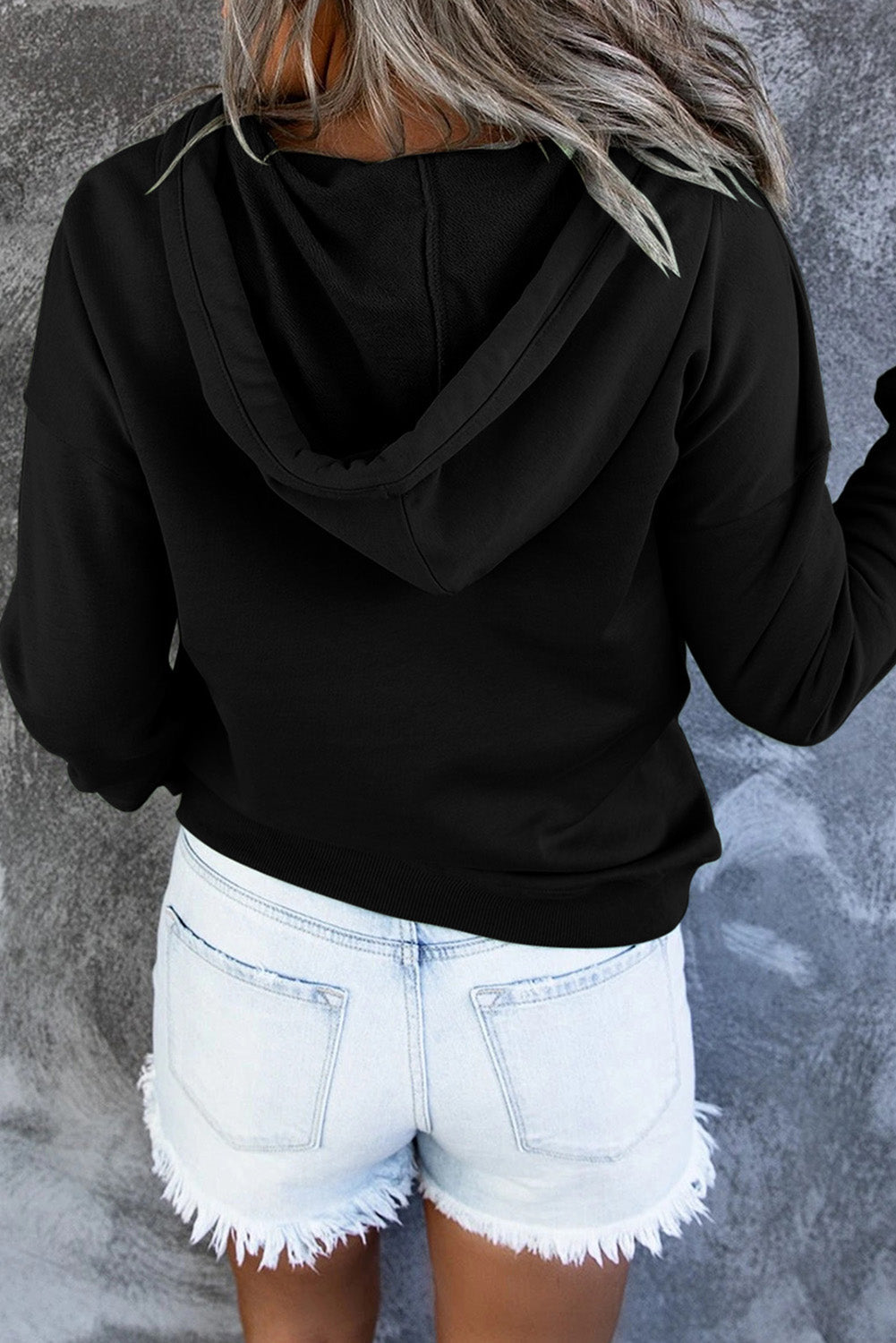 Bronte Halliwell | Casual Button-Neck Hoodie For Women