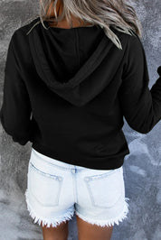 Bronte Halliwell | Casual Button-Neck Hoodie For Women