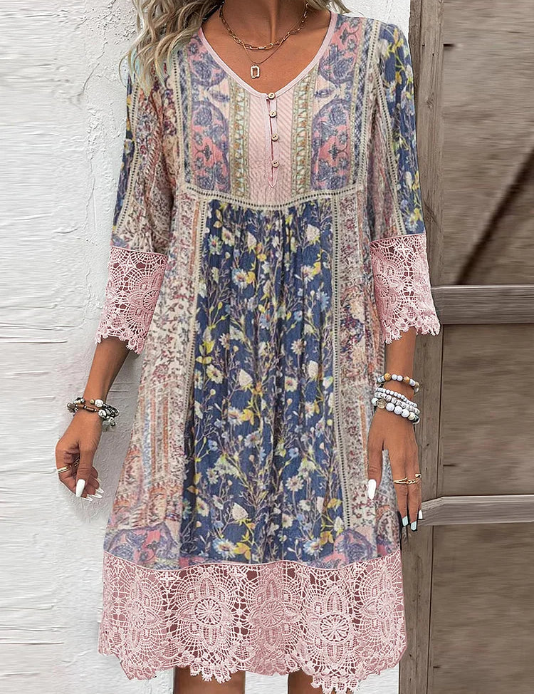 Adrienne Hollowell | Lace Detail Midi Dress For Women