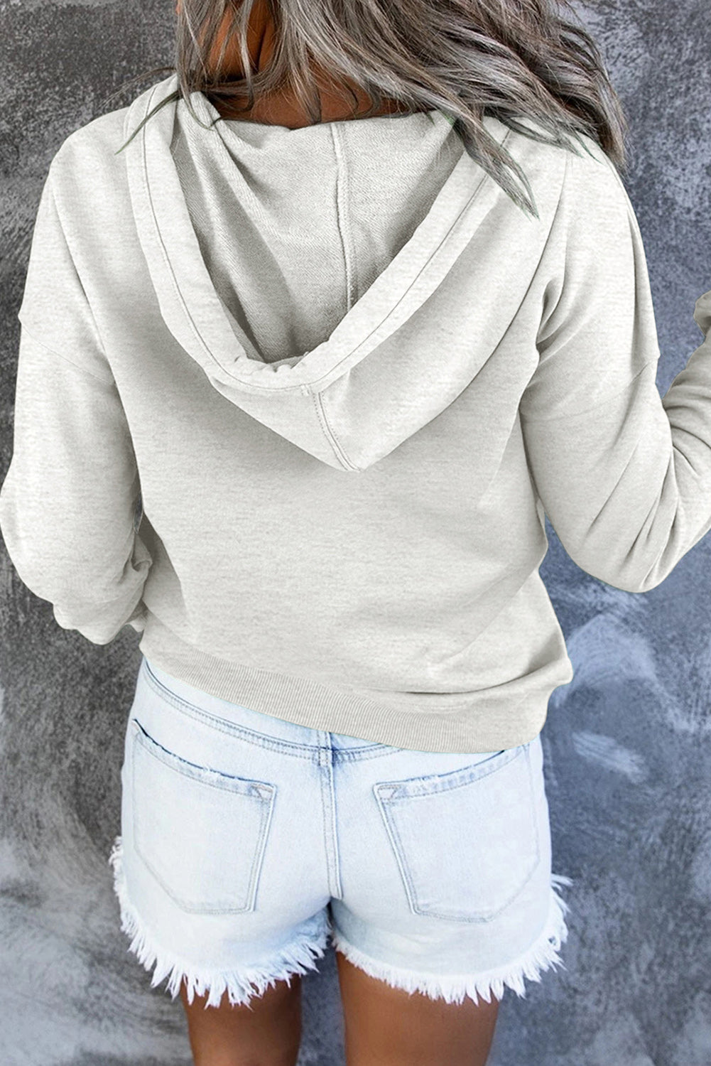 Bronte Halliwell | Casual Button-Neck Hoodie For Women