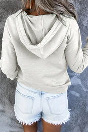 Bronte Halliwell | Casual Button-Neck Hoodie For Women