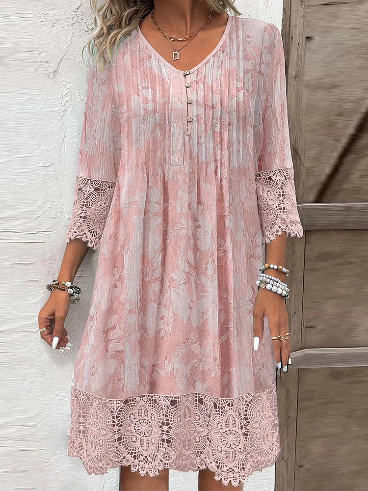 Adrienne Hollowell | Lace Detail Midi Dress For Women