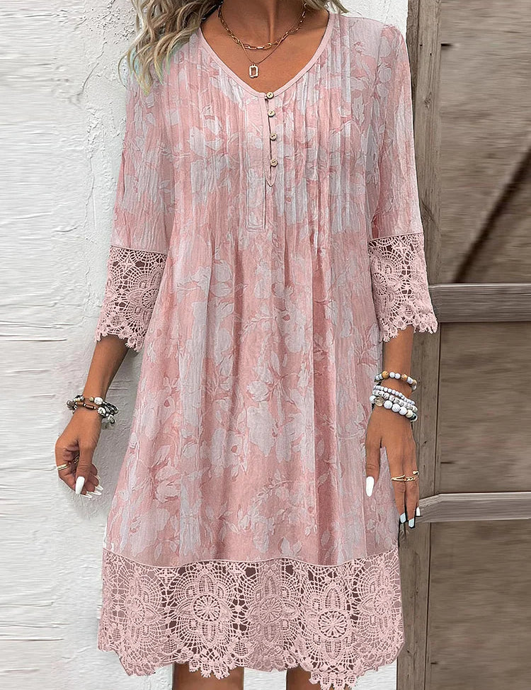 Adrienne Hollowell | Lace Detail Midi Dress For Women