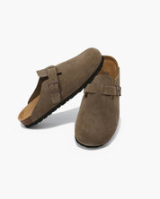 Claire Sanderson | Suede Buckle Mule Clogs For Women