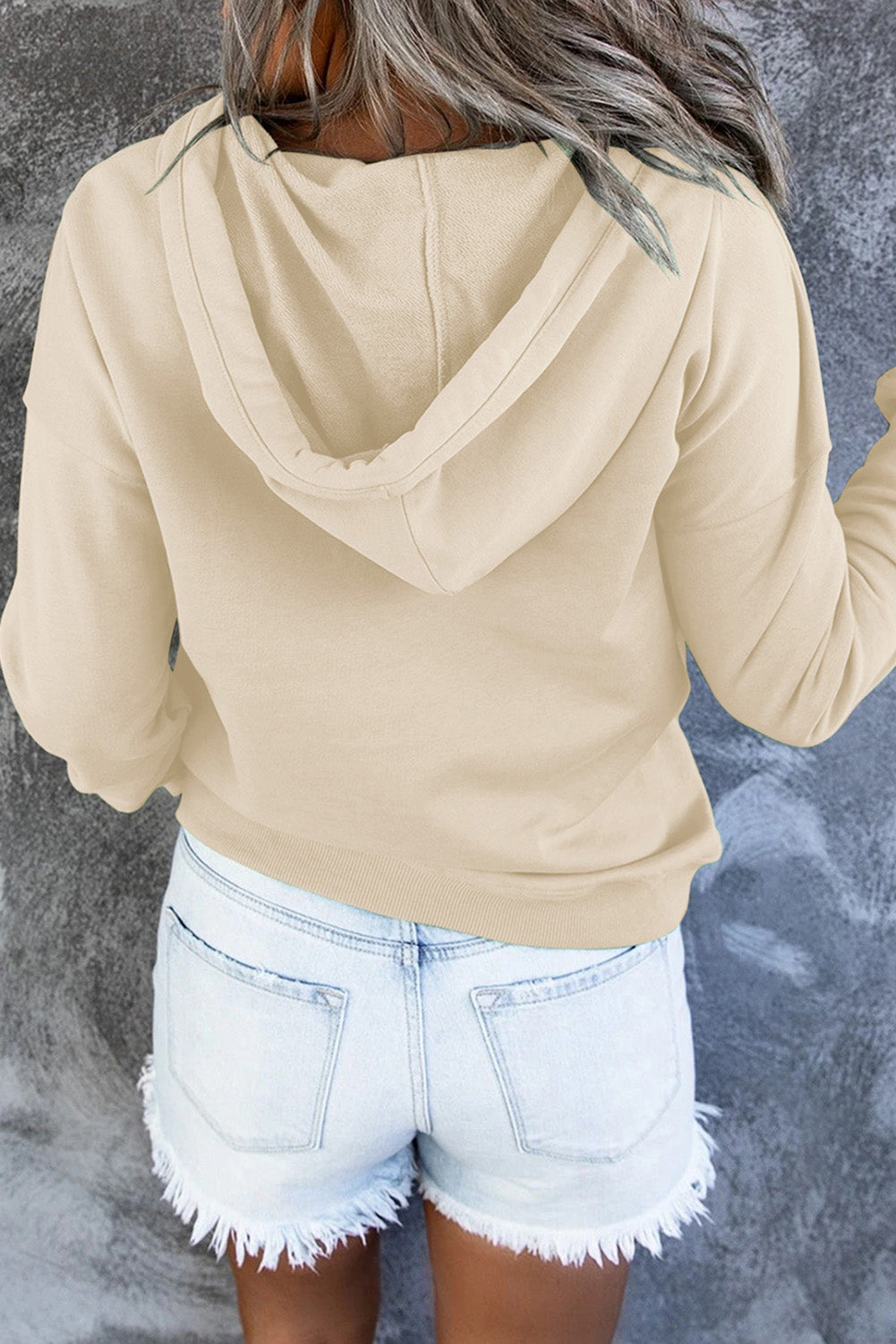 Bronte Halliwell | Casual Button-Neck Hoodie For Women